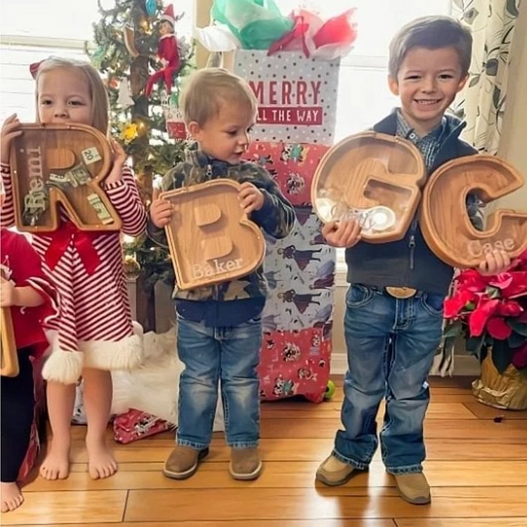 Kids Gift Piggy Bank-Wood - tree - Codlins