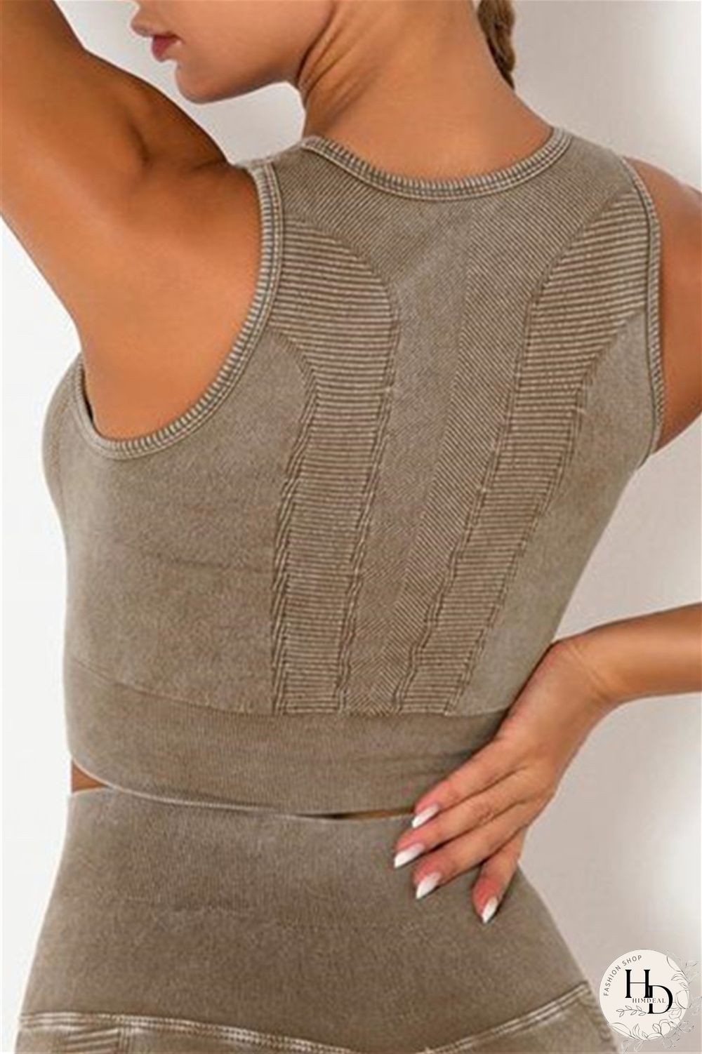 Grey Casual Sportswear Solid Vests