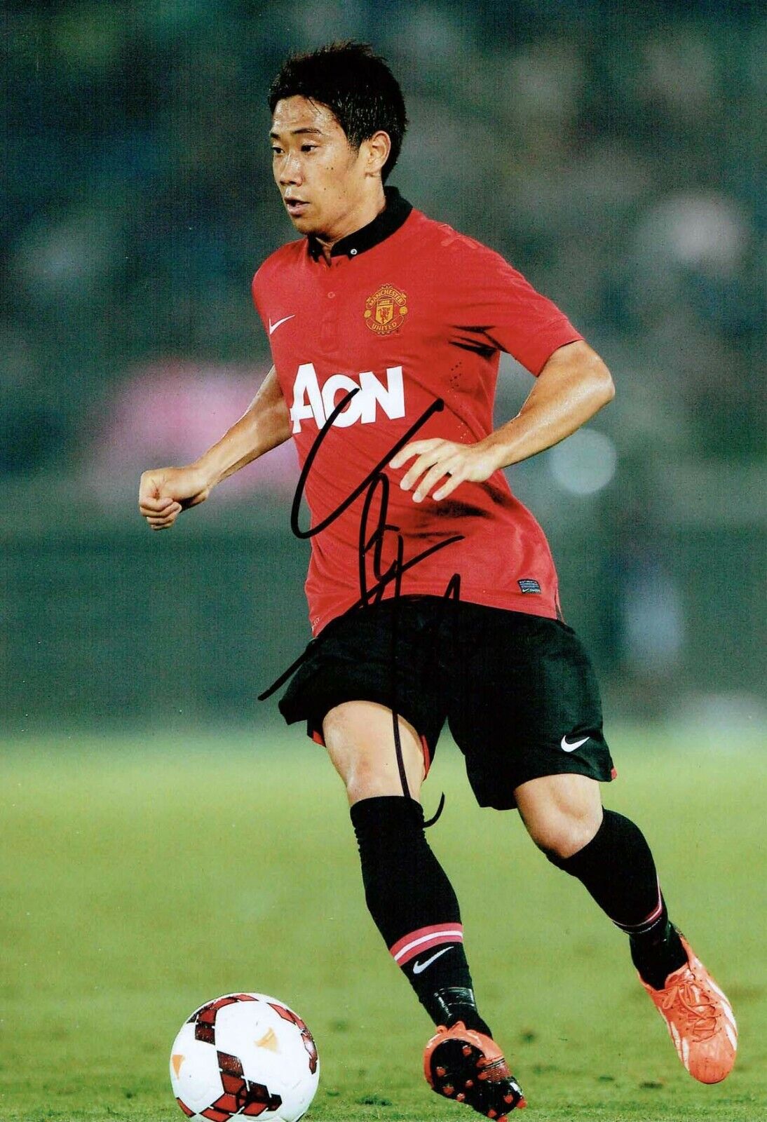 Shinji KAGAWA Signed Autograph Manchester United Photo Poster painting AFTAL COA Japan Football