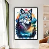 The Wolf And Forest-11CT Stamped Cross Stitch 40*60cm/15.75*23.62in  tapestrymarket