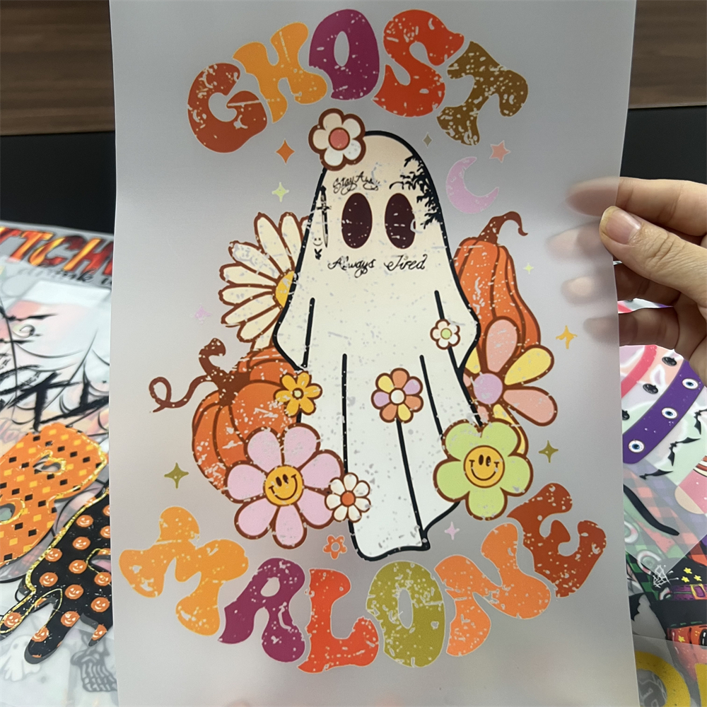 High Quality halloween ghost malone DTF Print Heat Transfer Prints Design