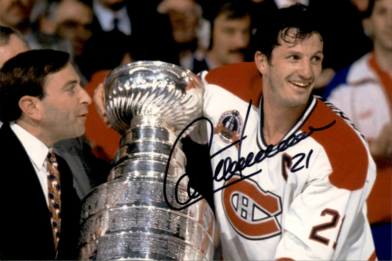 Guy Carbonneau SIGNED autographed 4x6 Photo Poster painting MONTREAL CANADIENS STANLEY CUP