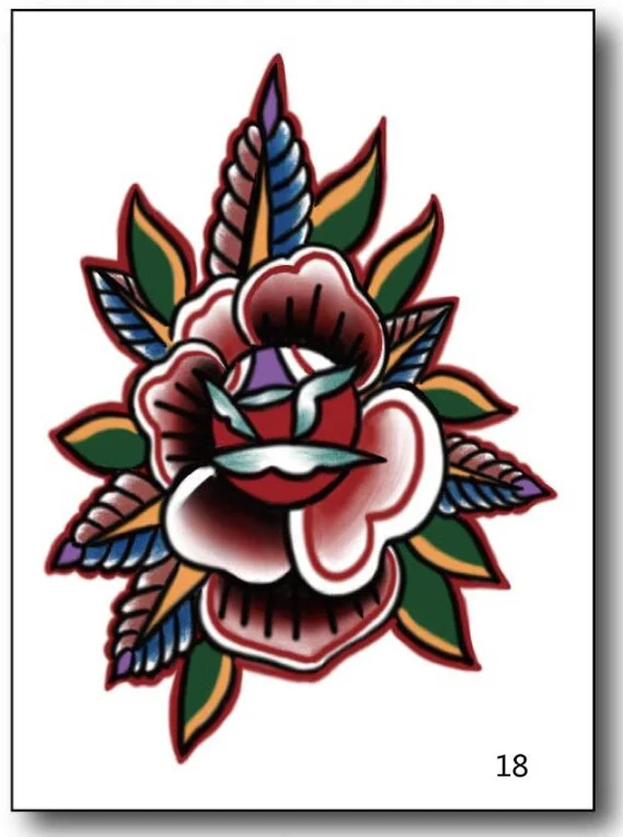 men tattoo small magic vampire tattoo hand rose tattoo face mouth waterproof temporary tatoo for boys body art stickers black