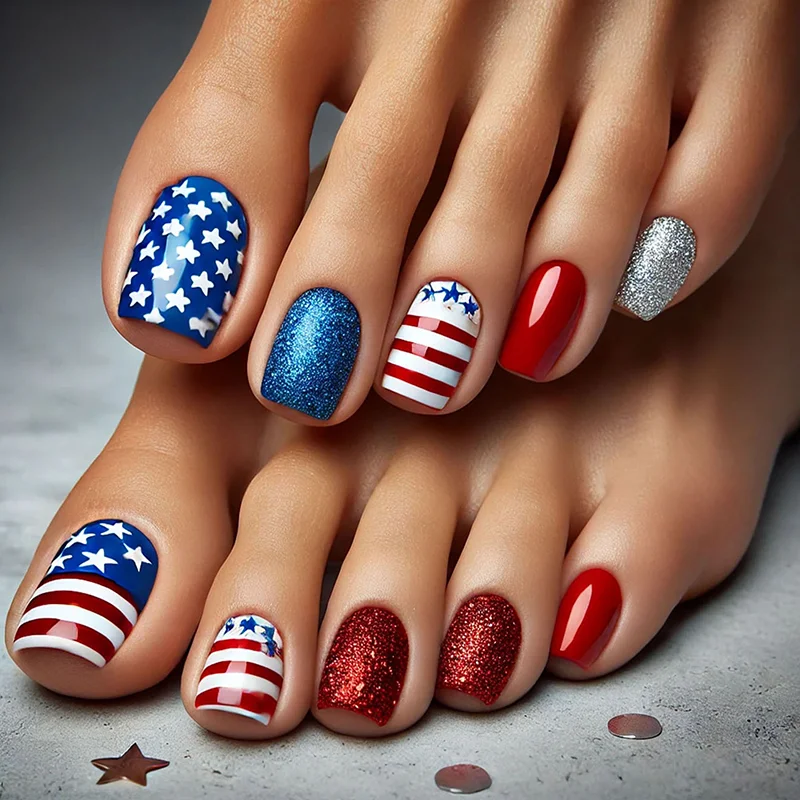 Independence Day Pattern Fashion Nail Art