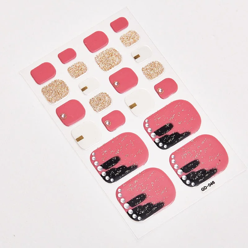 22 Tips/Sheet Designer Nail Decals Full Cover Nail Stickers Nail Designs Full Beauty Nail Art Stickers Creative Nail Decoration