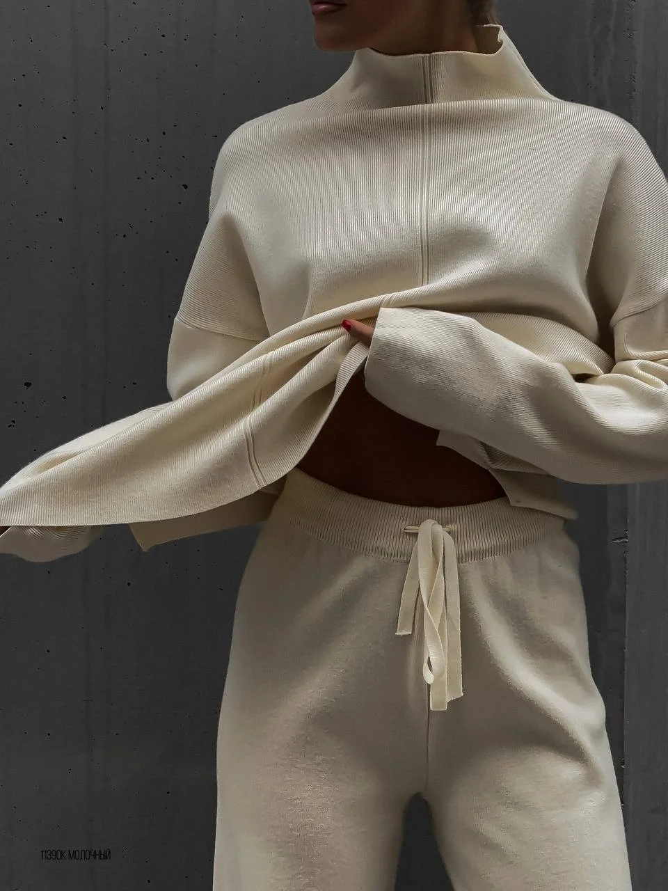 Athvotar Athvotar And Winter Long Sleeves Of Loose Casual Trousers Sweater Set Women Hot Selling Fork Set