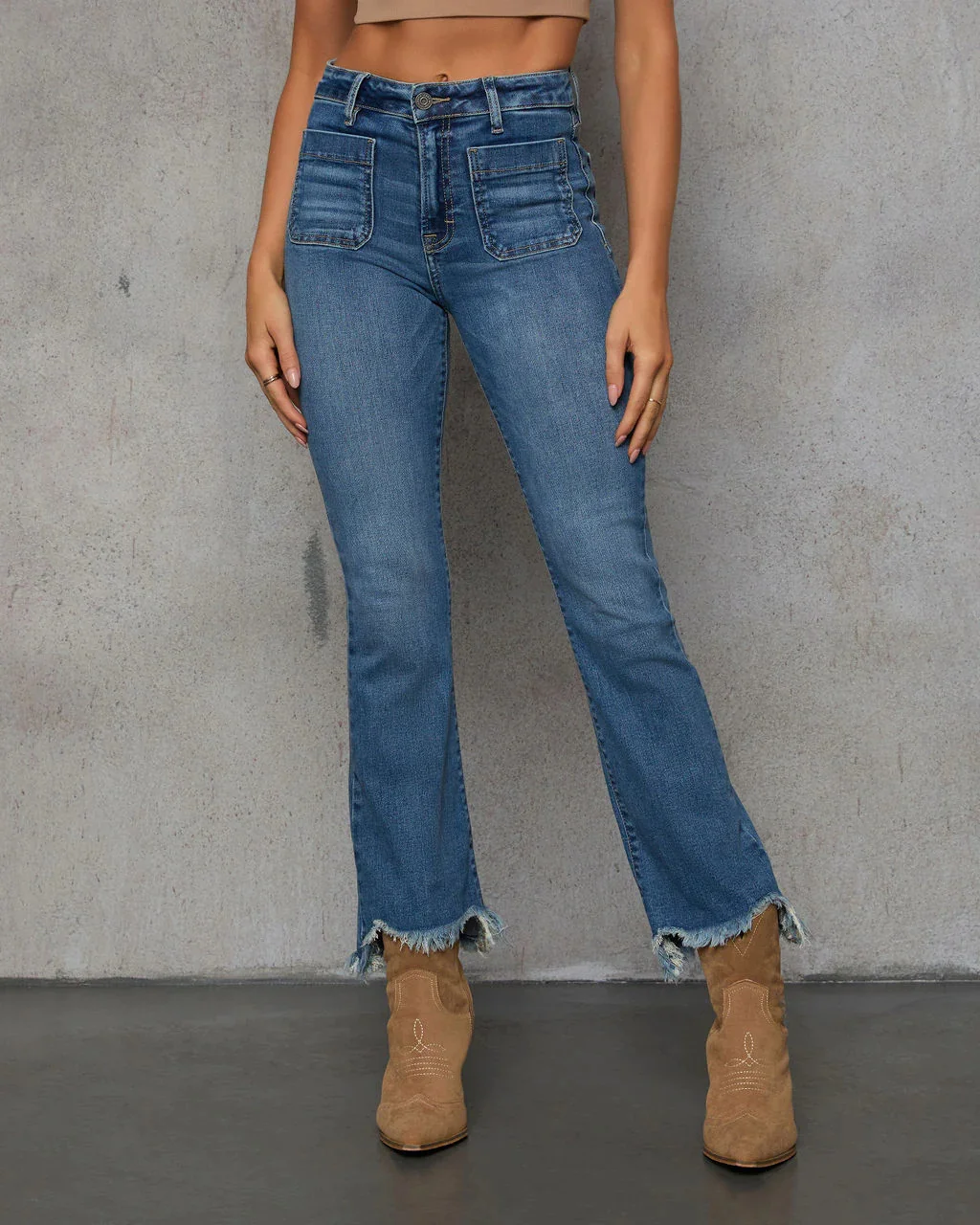 Woemn's Micro Flared Vintage Denim Jeans