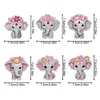 6Pcs Elephant Diamond Painting Fridge Magnet Diamond Art Magnets Decals Kit