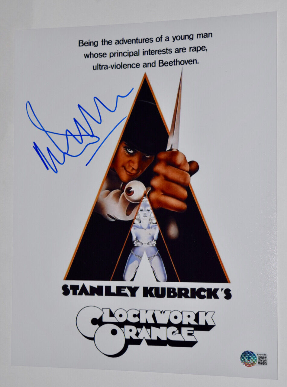 Malcolm McDowell Signed Autograph 11x14 Photo Poster painting A Clockwork Orange Beckett BAS COA