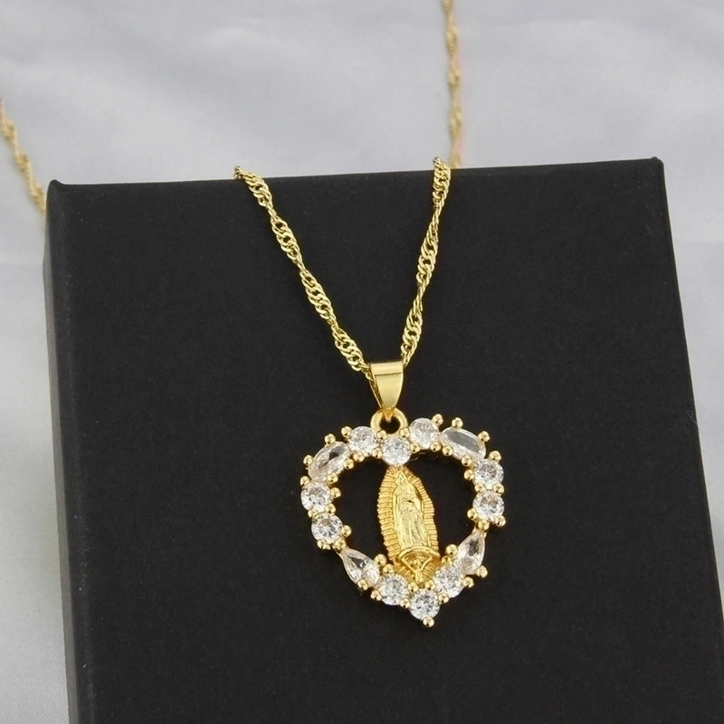 Copper 18K Gold Plated Gold Plated Fashion Plating Zircon Necklace