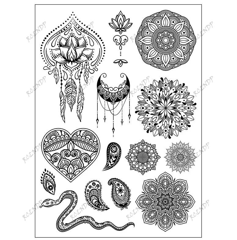 Sdrawing Temporary Tattoo Sticker Bow Knot Sexy Lace Butterfly Flower Arm Leg Body Art Flash Tatoo Fake Tatto for Men Women