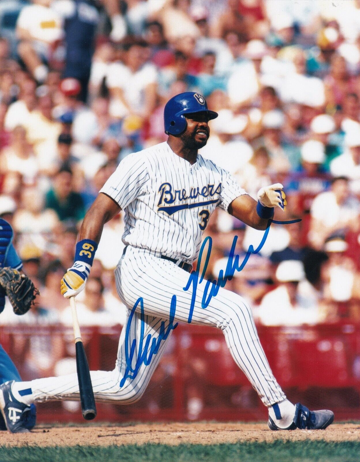 DAVE PARKER MILWAUKEE BREWERS ACTION SIGNED 8x10
