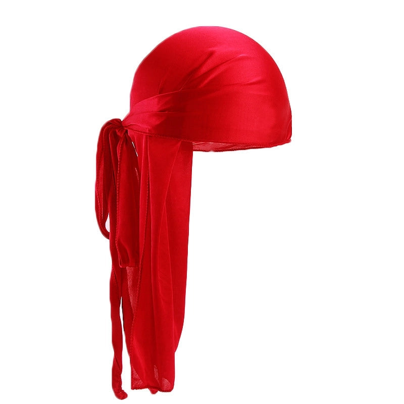 Europe And The United States Popular Imitation Silk Strap Pirate Hat Cape Turtle Hat Covered Hat DURAG TJM-05C