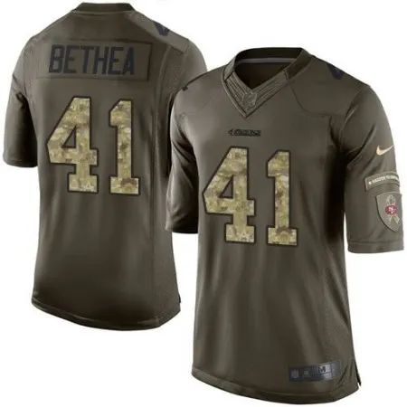 49ers #41 Antoine Bethea Green Men's Stitched NFL Limited Salute to Service Jersey