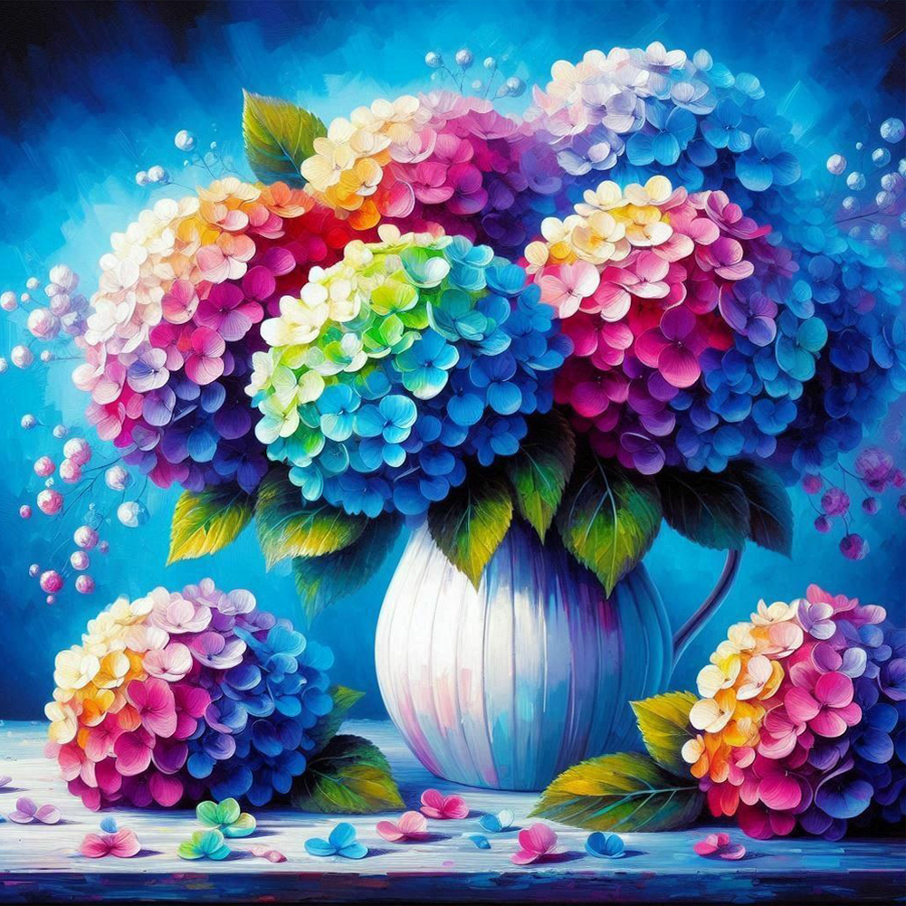 Hydrangea 30*30cm(canvas) full round drill diamond painting