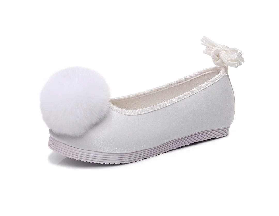 Colourp Colourp Shoes, Hanfu Shoes Ancient Style Ancient Costume Flat National Style Pure Color Lovely Girl Bright Cloth Shoes
