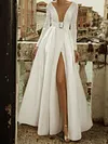 Retro Deep V-Neck Long Sleeve Split-Side Sexy Party Maxi Dress