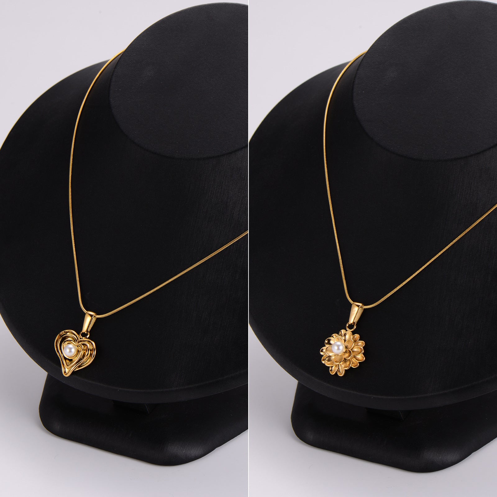 Aml French Retro Fashion Geometric Love Necklace Female Stainless Steel Style Clavicle Chain