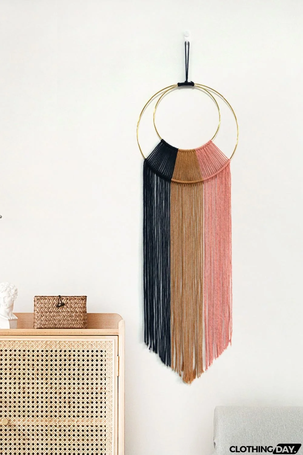 Hoop Fringe Macrame Wall Hanging