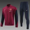 2024/2025 Barcelona Long Zipped Jacket Training Suit Red Football Shirt 1:1 Thai Quality Set