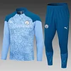 2023/2024 Manchester City Half-Pull Training Suit blue Football Shirt 1:1 Thai Quality Set love fball