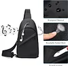 Mens Sling Bag Chest Bag Lightweight Anti-theft Corssbody Backpack with Earphone Hole for Business Hiking Cycling Camping