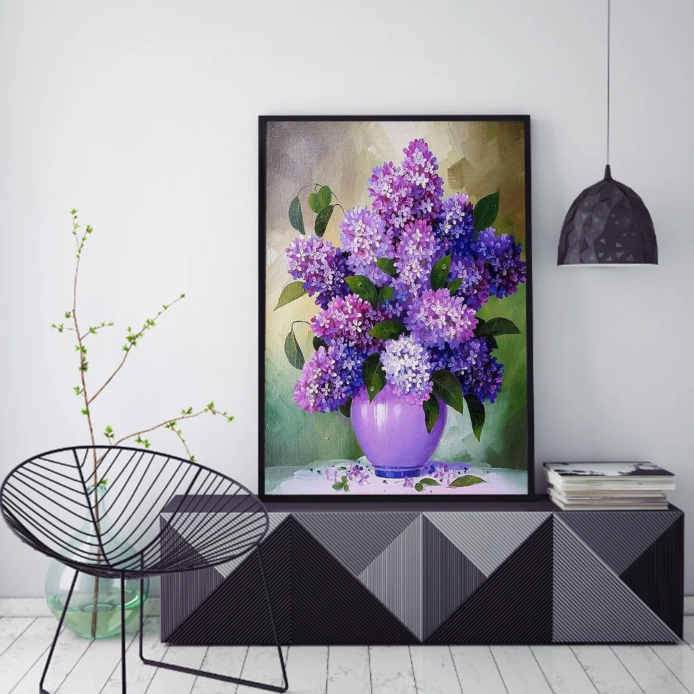 Diamond Painting - Full Round Drill - Purple Orchids