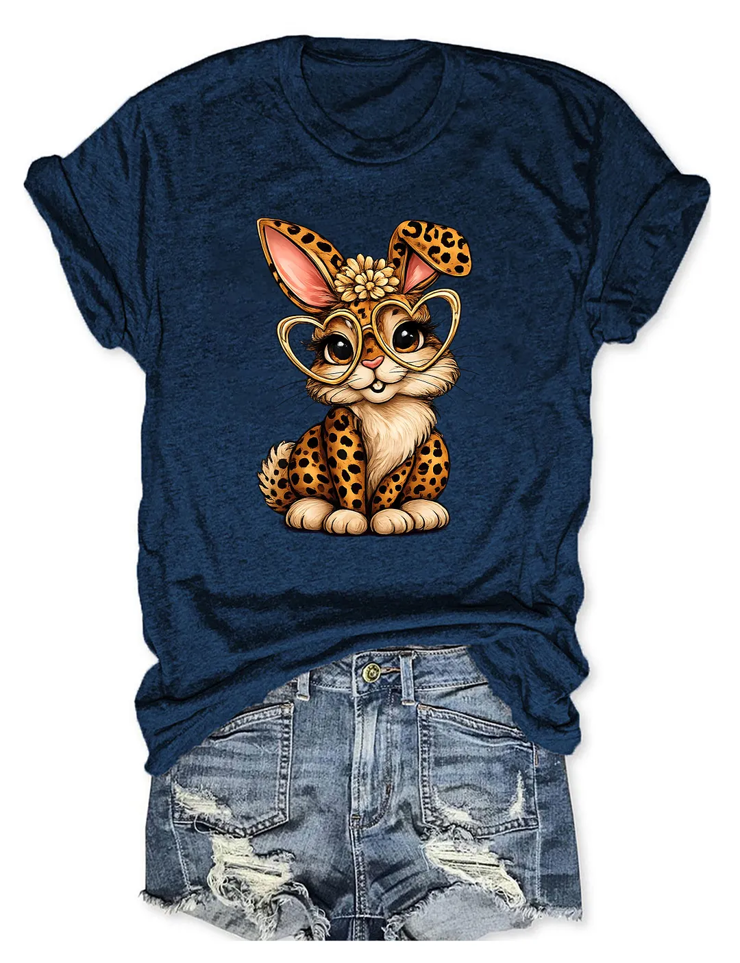 Easter Leopard Bunny T-shirt