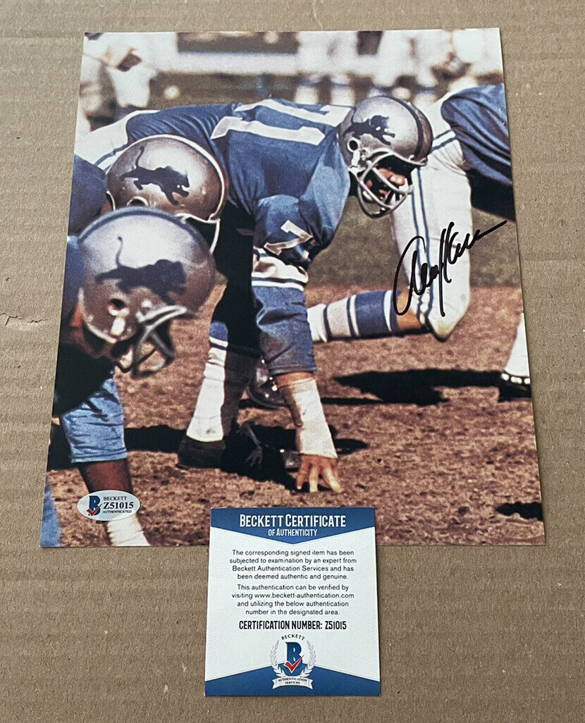 ALEX KARRAS SIGNED DETROIT LIONS 8X10 Photo Poster painting BECKETT CERTIFIED