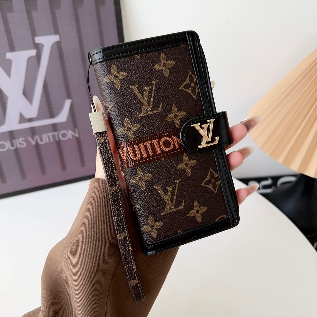 LV & Gucci New LV Gucci Genuine Leather Monogram Wallet Apple iPhone Case ProCaseMall