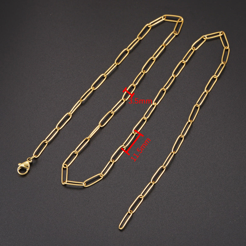 2 Pieces IG Style Chain Stainless Steel Electroplating Jewelry Making