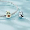 Avocado Charm Beads &nbsp;925 Sterling Silver 