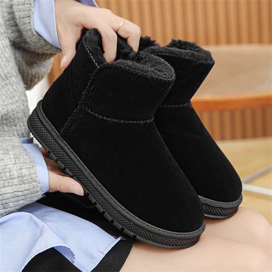 Lookouta shoes for mens dress Men's winter boots high quality non slip ankle boots Warm shoes 2025 UGS Outdoor waterproof winter shoes for woman's Snow boots