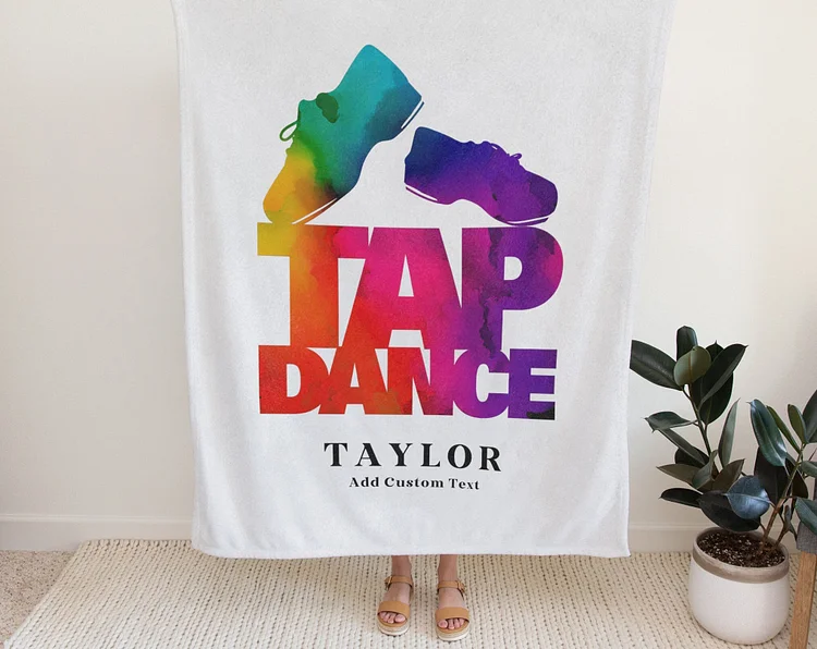 Personalized Lovely Tap Dance Blanket for Comfort & Unique | BKKid40[personalized name blankets][custom name blankets]