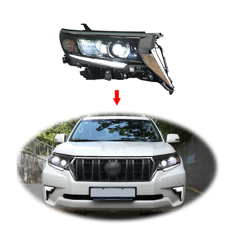 Prado 150 headlight High configuration fj150 headlamp for TOYOTA land cruiser prado headlight headlamp 2018 2019 2020 ITN Auto