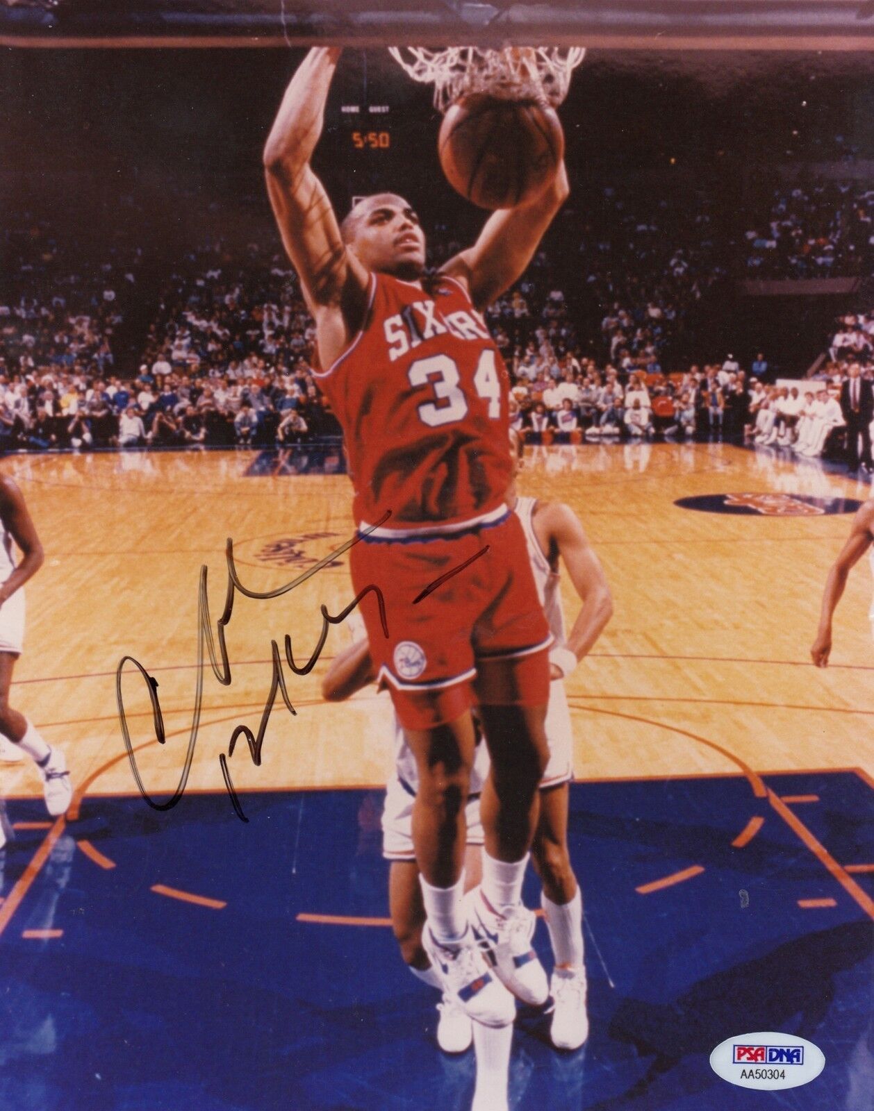 Charles Barkley #0 8x10 Signed W/PSA DNA Philadelpha 76ers 031818