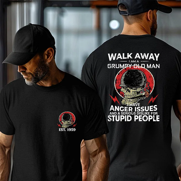 BOOMER T-shirt, Walk Away I Am A Grumpy Old Man T-shirt, Custom Year Of Birth Sweatshirt