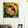 Diamond Painting-DIY Full Round Drill Sunflower Bunny(40*40 CM)