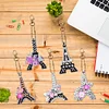 Diamond Painting Keychain-DIY 5pcs Double-sided Diamond Eiffel Tower for Carry