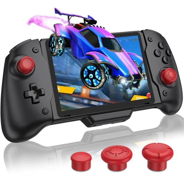 DinoFire Pro Controller for Nintendo Switch Handheld Mode, Switch Controller(Black)