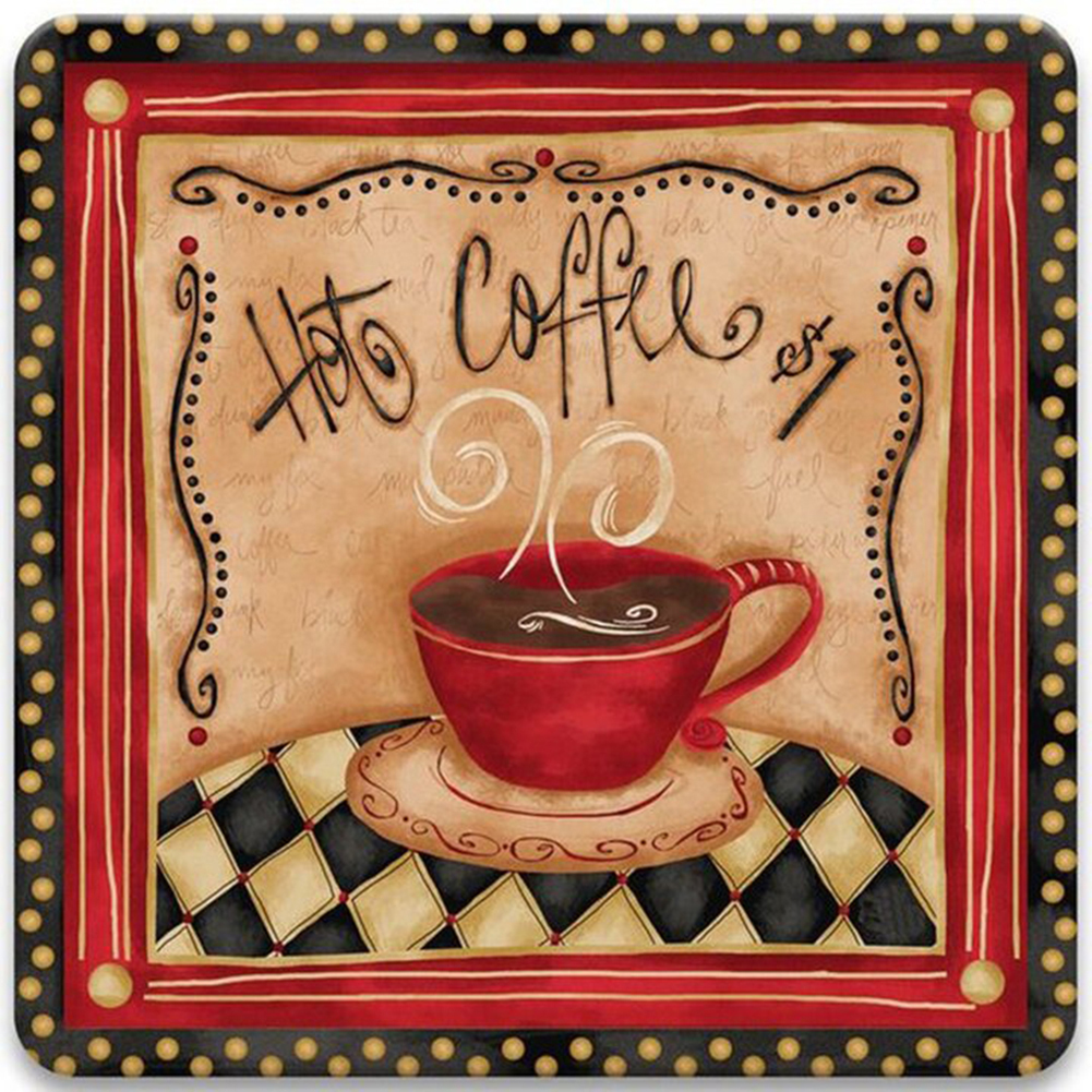 Vintage Coffee-Paint by Numbers-16"x16"/40x40cm