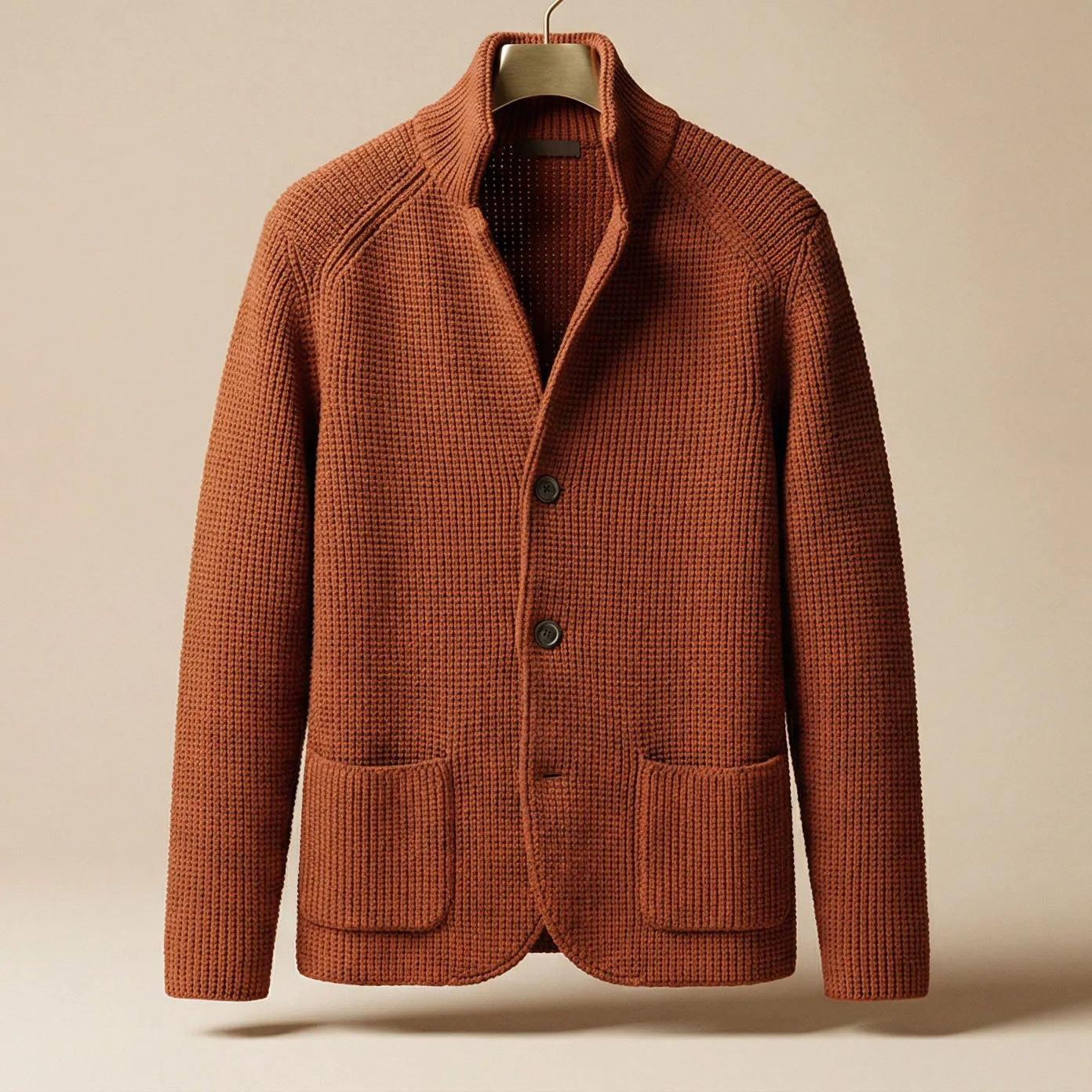 Men's Knit Cardigan &ndash; Button-Front Tailored Layering Jumper &ndash; view 2