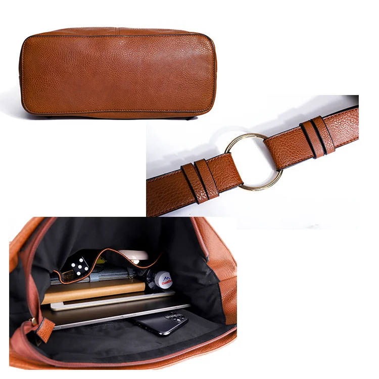 Vintage High-capacity Cowhide Women's Bag