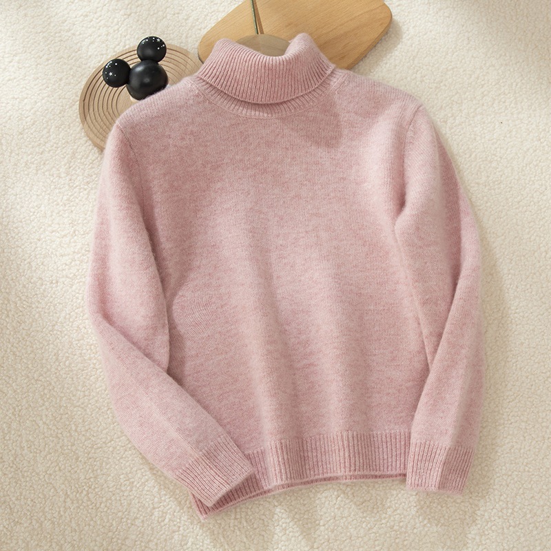 Kids Turtleneck Cashmere Sweater REAL SILK LIFE