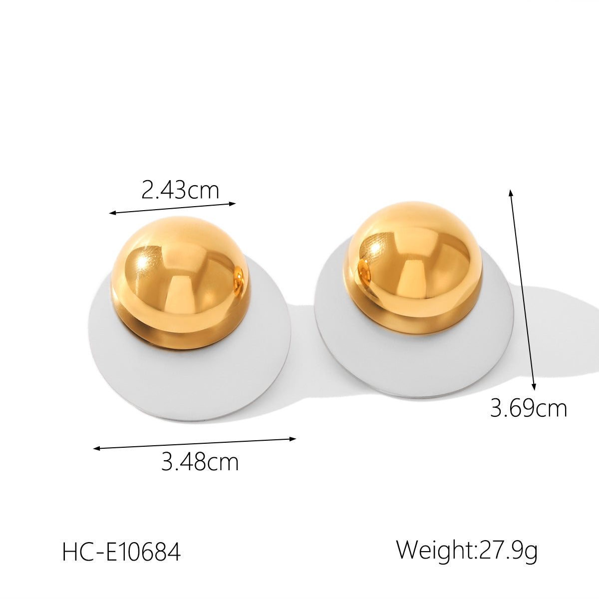 Gold And Silver Color Matching Geometric Stainless Steel Earrings For Women Niche Titanium Steel Earrings