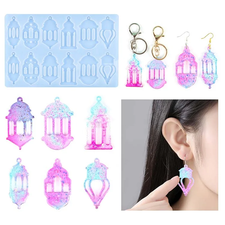 Unlock a Fairy Tale World with CrazyMold's 12-in-1 Castle Earring Resin  Molds Kit!