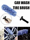 Car Cleaning Brush Tools Soft Tire Rim Cleaner Handheld for Auto Vehicle Washing