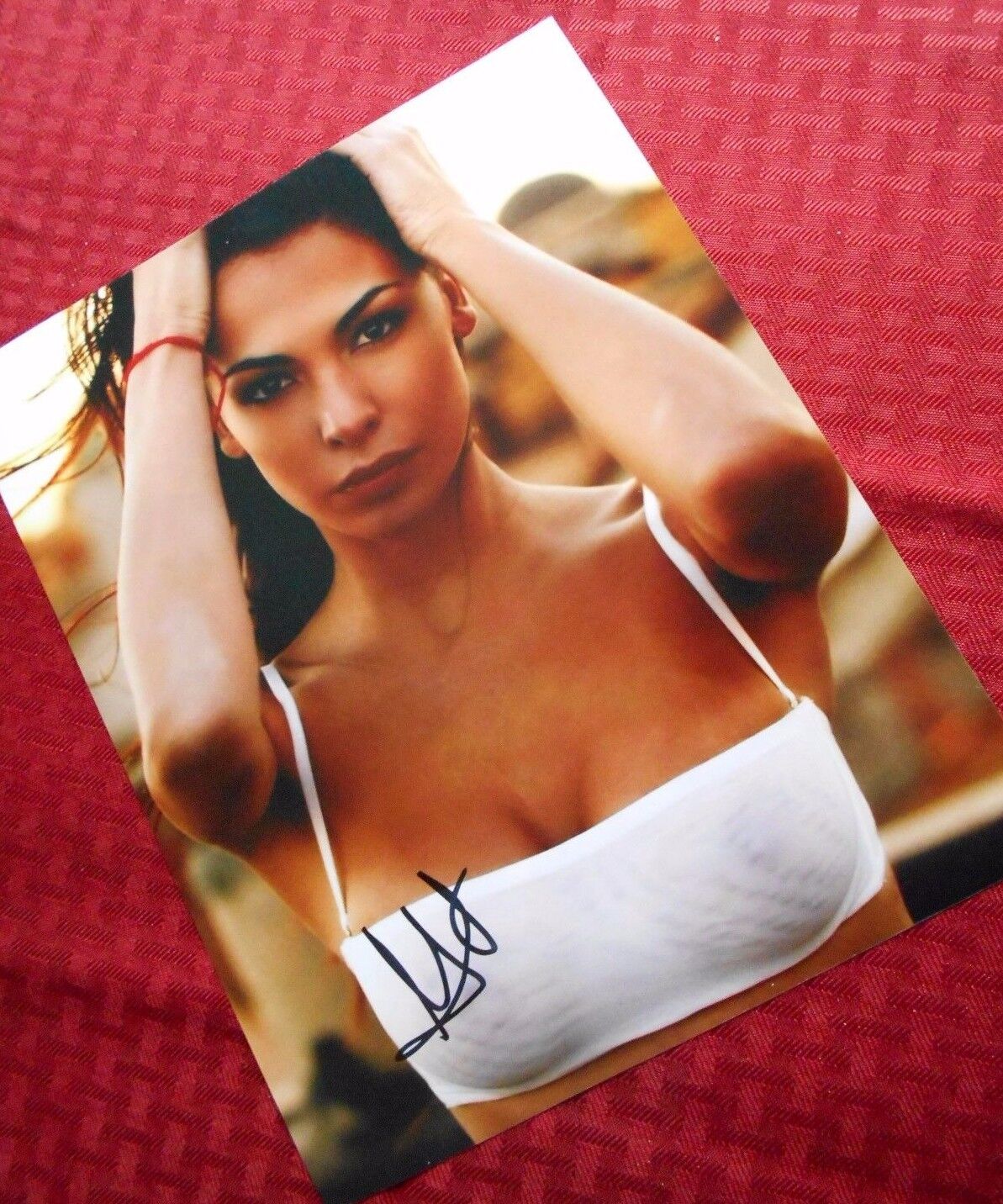 MORAN ATIAS * STRIKING Photo Poster painting HAND SIGNED 8 X 10