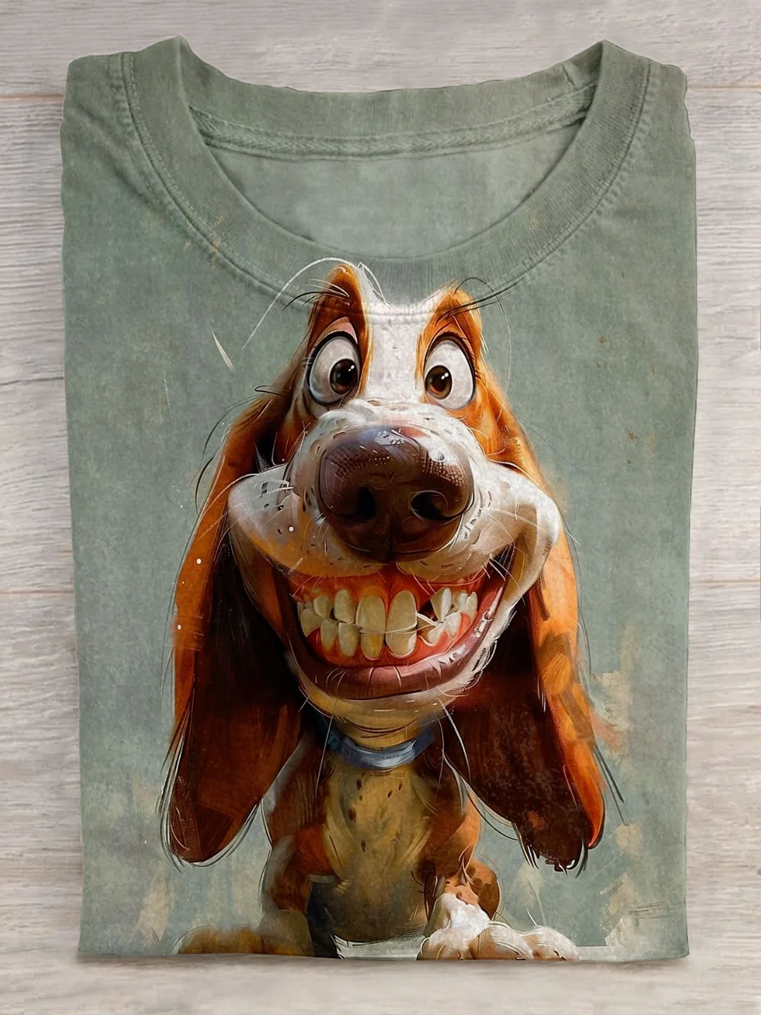Funny Cute Dog Art Print Causal Short Sleeve T-shirt Eagerlys