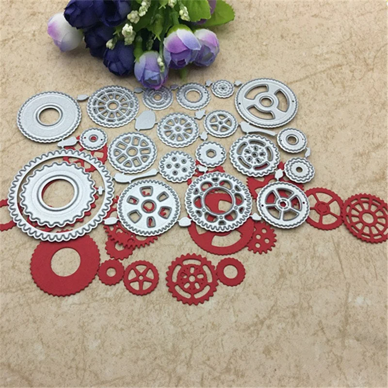 Gear Set Metal Steel Embossing Cutting Dies Craft Dies Scrapbooking DIY Card Making Photo Decoration